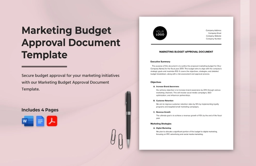 Marketing Budget Approval Document Template