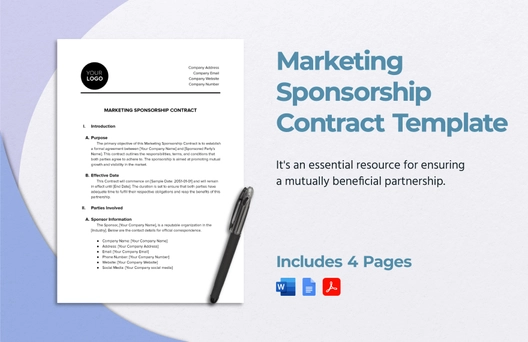 Marketing Sponsorship Contract Template