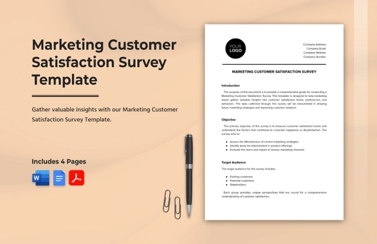Marketing Customer Satisfaction Survey Template