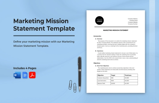 Marketing Mission Statement Template