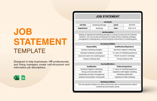 Job Statement Template