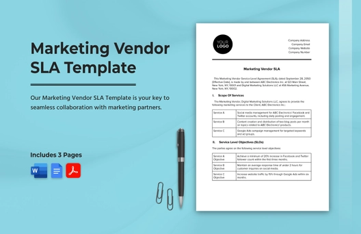 Marketing Vendor SLA Template