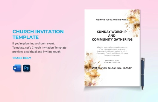 Church Invitation Template