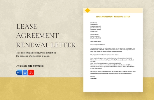 Lease Agreement Renewal Letter Lease Agreement Renewal Letter