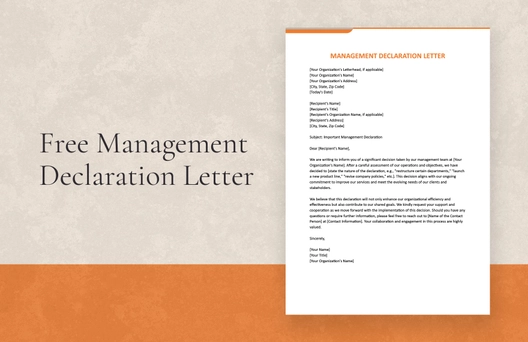 Management Declaration Letter