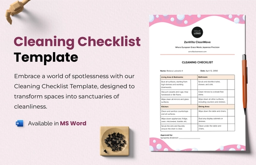 Cleaning Checklist Template