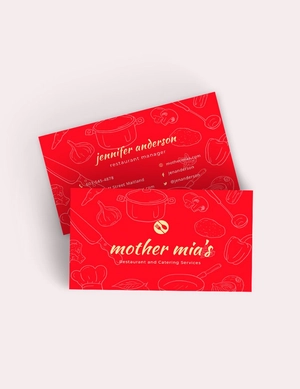 Food Business Card Template