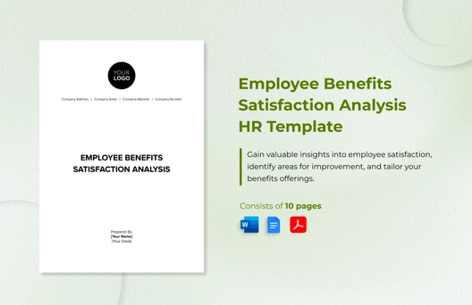Employee Benefits Satisfaction Analysis HR Template
