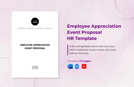 Employee Appreciation Event Proposal HR Template