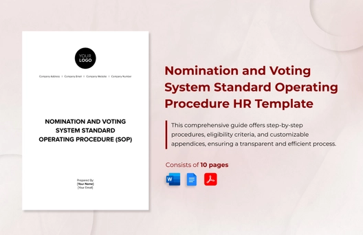 Nomination and Voting System Standard Operating Procedure (SOP) HR Template