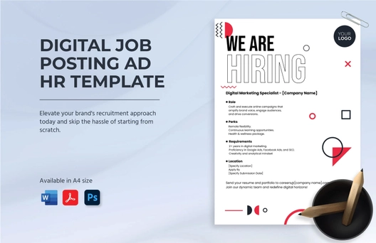 Digital Job Posting Ad HR Template
