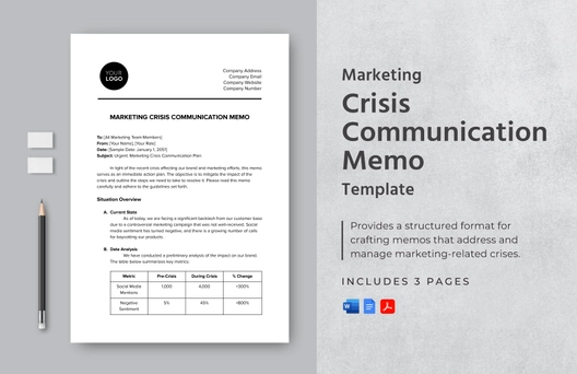 Marketing Crisis Communication Memo Template Marketing Crisis Communication Memo Template