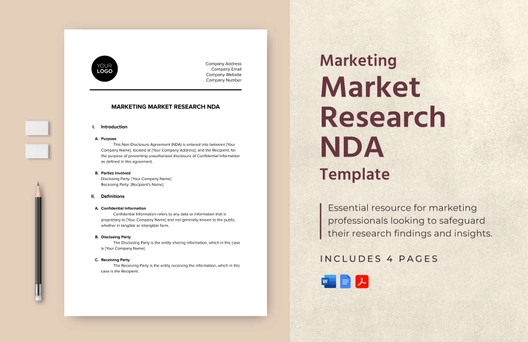 Marketing Market Research NDA Template Marketing Market Research NDA Template
