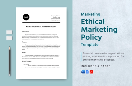 Marketing Ethical Marketing Policy Template Marketing Ethical Marketing Policy Template