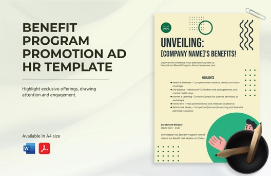 Benefit Program Promotion Ad HR Template