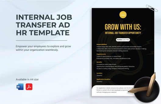 Internal Job Transfer Ad HR Template