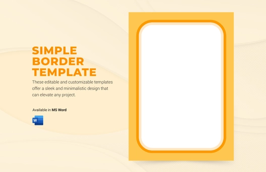 Simple Border Template Simple Border Template