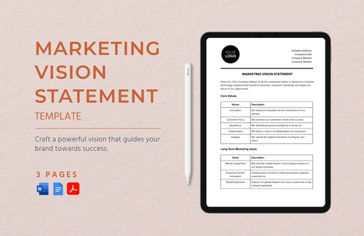 Marketing Vision Statement Template