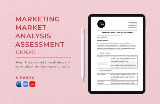 Marketing Market Analysis Assessment Template Marketing Market Analysis Assessment Template