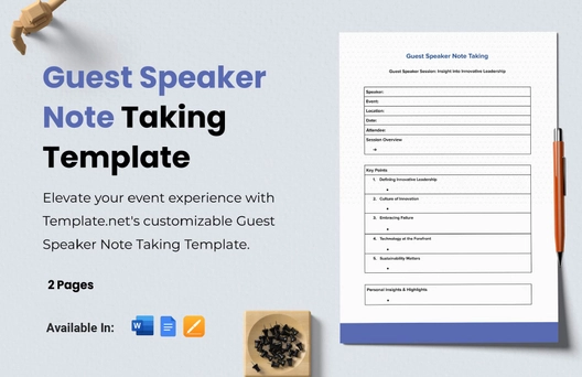 Guest Speaker Note Taking Template