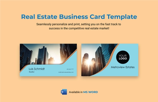 Real Estate Business Card Template