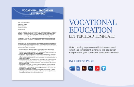 Vocational Education Letterhead Template