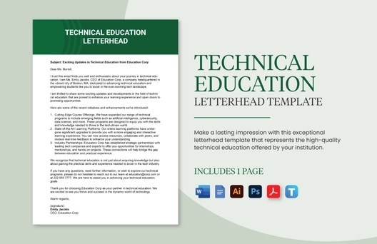 Technical Education Letterhead Template