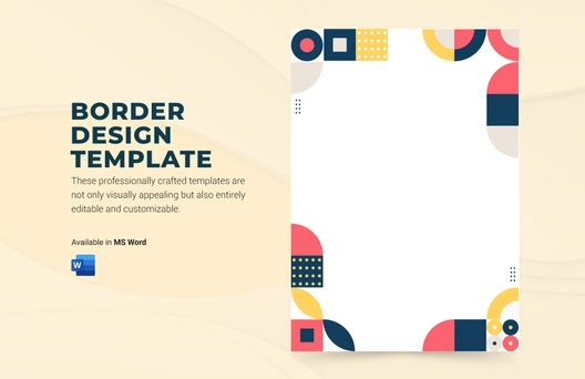 Border Design Template Border Design Template