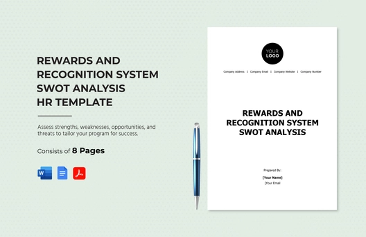 Rewards and Recognition System SWOT Analysis HR Template