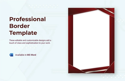 Professional Border Template Professional Border Template