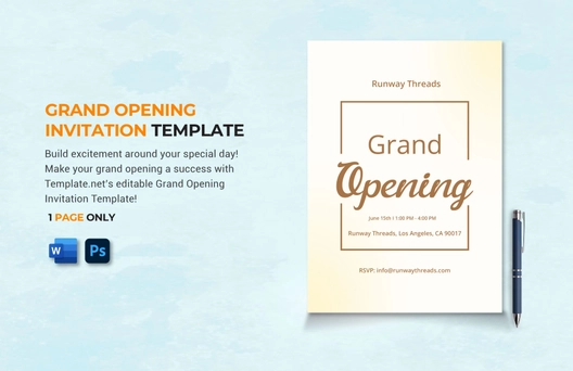 Grand Opening Invitation Template
