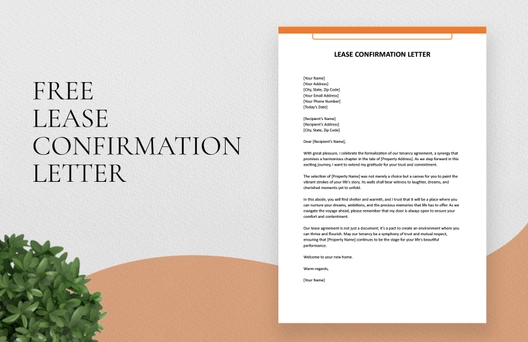 Lease Confirmation Letter