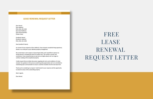 Lease Renewal Request Letter