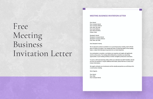 Meeting Business Invitation Letter