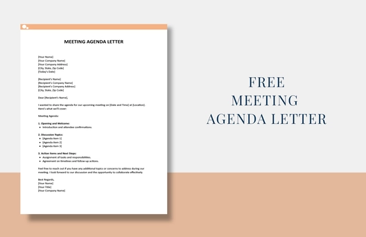 Meeting Agenda Letter
