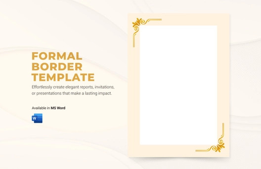 Formal Border Template Formal Border Template