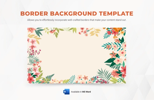 Flower Background Template