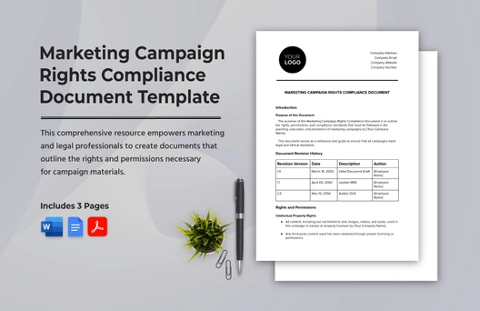Marketing Campaign Rights Compliance Document Template