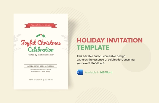 Holiday Invitation Template