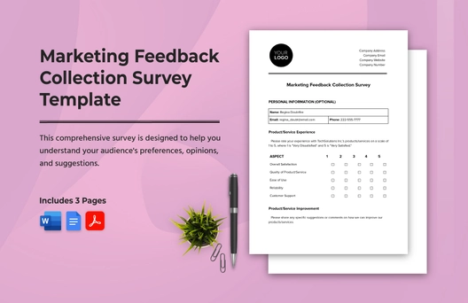 Marketing Feedback Collection Survey Template