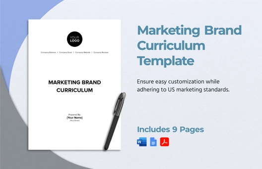 Marketing Brand Curriculum Template