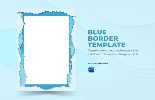 Blue Border Template Blue Border Template