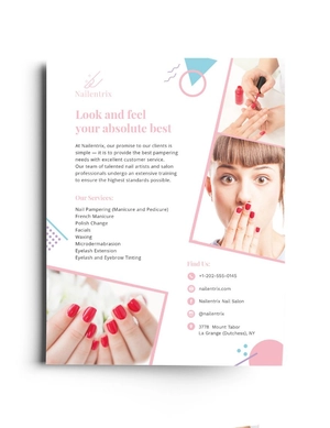 Modern Nail Salon Flyer Template