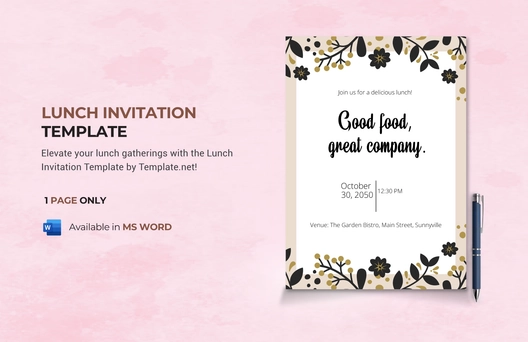 Lunch Invitation Template