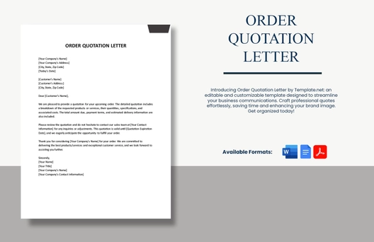 Order Quotation Letter