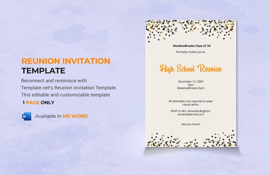 Reunion Invitation Template