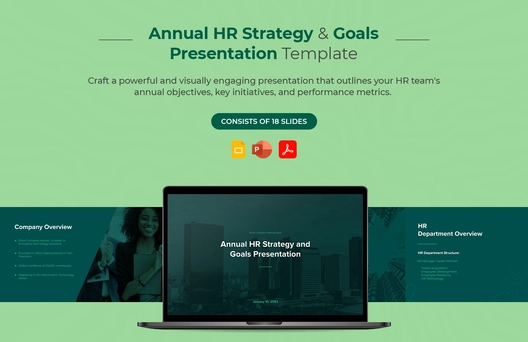Annual HR Strategy and Goals Presentation Template