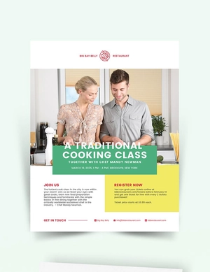 Cooking class flyer Template