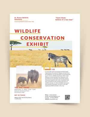 Wildlife Conservation Flyer Template
