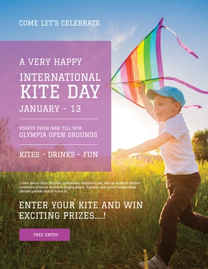 International Kites Day Flyer Template